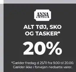 Alt tøj, sko og tasker