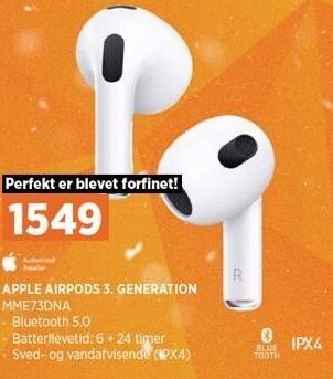 Power Apple airpods 3. generation tilbud