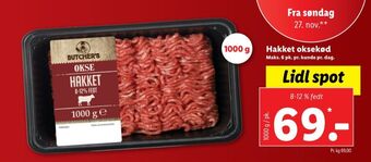 Lidl Butchers hakket oksekød tilbud
