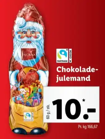 Lidl Favorina chokoladejulemand tilbud