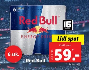 Lidl Red bull energidrik tilbud