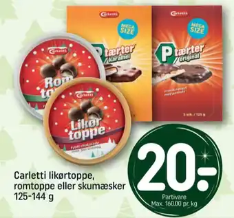 Romtoppe dessertchokolade