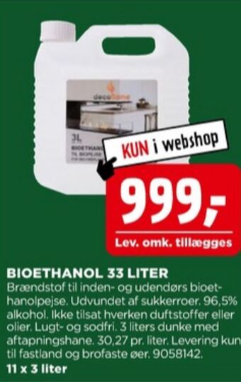 Decoflame bioethanol