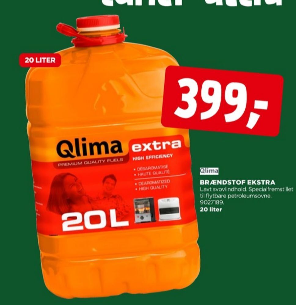 Qlima kaminovnsbrændstof tilbud hos jem & fix