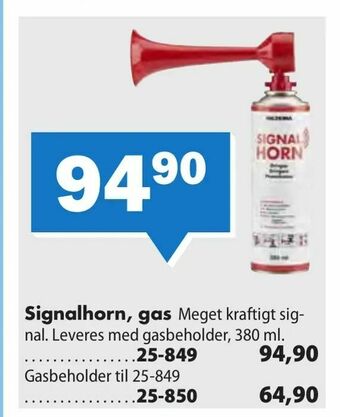 Biltema Signalhorn, gas tilbud
