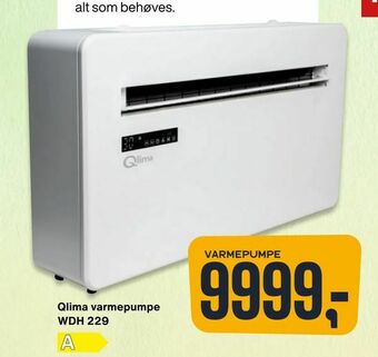 Skousen Qlima varmepumpe WDH 229 tilbud