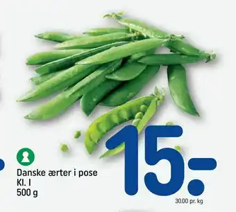 REMA 1000 Danske ærter i pose Kl. I tilbud