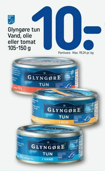 REMA 1000 Glyngøre tun Vand, olie eller tomat tilbud