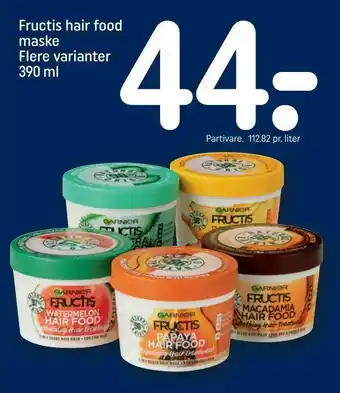REMA 1000 Fructis hair food maske tilbud
