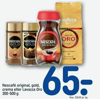 REMA 1000 Nescafé original, gold, crema eller Lavazza Oro tilbud