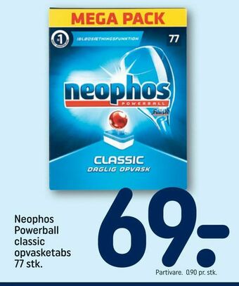 REMA 1000 Neophos Powerball classic opvasketabs tilbud