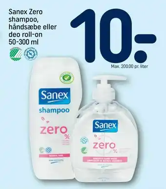 REMA 1000 Sanex Zero shampoo, håndsæbe eller deo roll-on tilbud