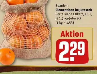 Clementinen um jutesack