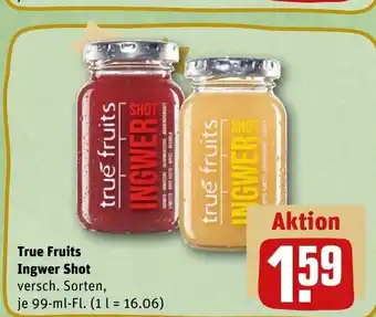 REWE DE True Fruits Ingwer Shot tilbud