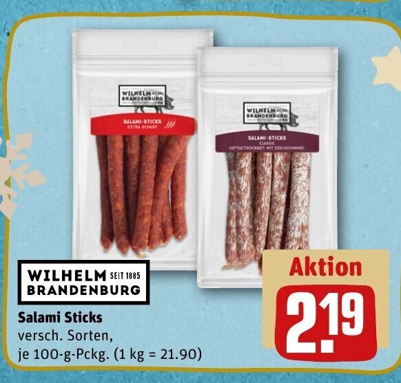 Salami Sticks tilbud hos REWE