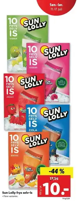 Lidl Sun Lolly Frys Selv-Is 650g tilbud