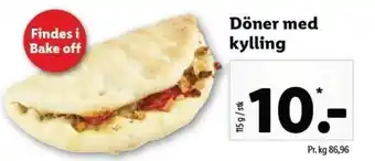 Lidl Döner Med Kylling 115g tilbud