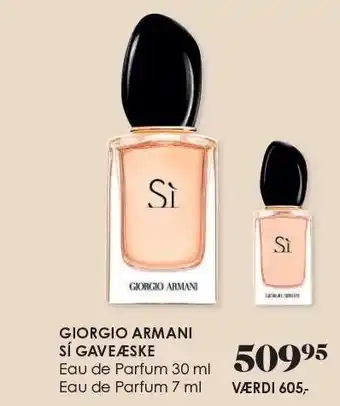 Matas Giorgio armani sí gaveæske tilbud