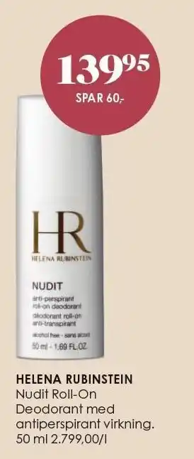Matas Helena rubinstein nudit roll-on deodorant tilbud