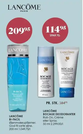 Lancöme bi-facil, bocage deodoranter