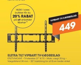 Expert Eletra tilt vipbart tv-vægbeslag tilbud