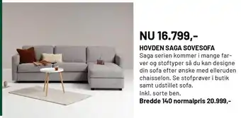 Drømmeland Hovden saga sovesofa tilbud