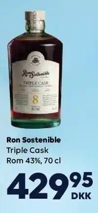 Ron sostenible triple cask rom 43%