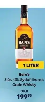 BorderShop Bain's 43% sydafrikansk grain whisky tilbud