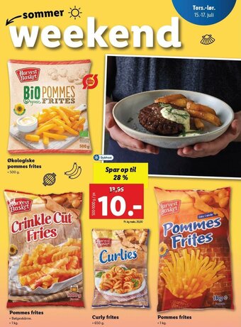 Lidl Økologiske Pommes Frites 500g tilbud