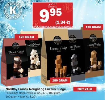 Købmandsgården Nordthy fransk nougat og luksus fudge tilbud