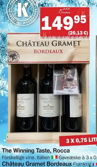Købmandsgården Château gramet bordeaux tilbud