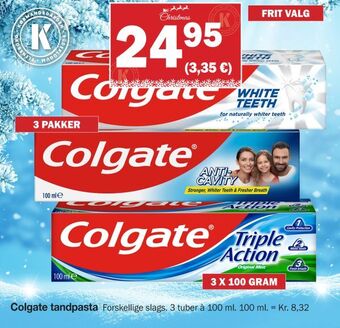 Købmandsgården Colgate tandpasta tilbud