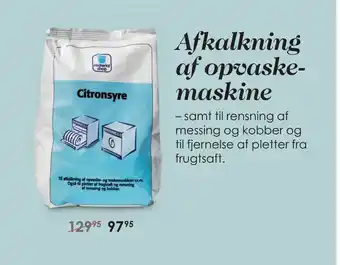 Afkalkning af opvaske maskine