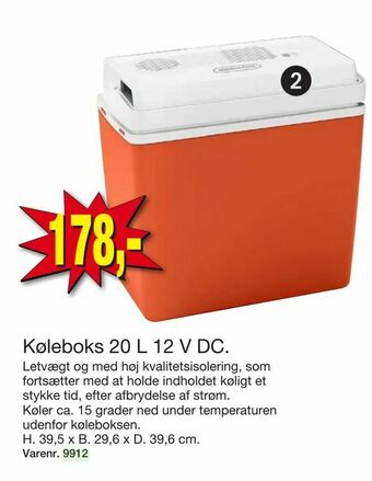 Harald Nyborg Køleboks 20 L 12 V DC tilbud