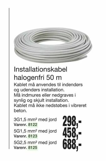 Harald Nyborg Installationskabel halogenfri 50 m tilbud