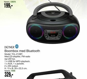 Harald Nyborg Boombox med Bluetooth tilbud