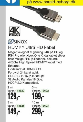 Harald Nyborg HDMI™ Ultra HD kabel tilbud