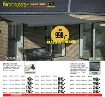 Harald Nyborg Standard markise tilbud