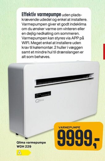 Qlima Varmepumpe WDH 229