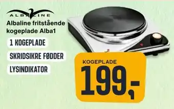 Skousen Albaline Fritstående Kogeplade Alba1 tilbud