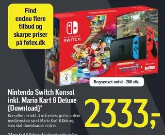 Føtex Nintendo switch konsol inkl. mario kart 8 deluxe tilbud