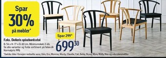 Føtex Dolleris spisebordsstol tilbud