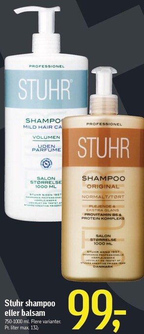 Føtex Stuhr shampoo el. balsam tilbud