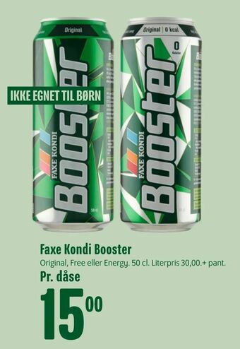 Min Købmand Faxe Kondi Booster tilbud