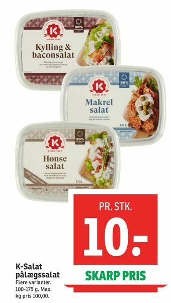SPAR K-Salat pålægssalat tilbud