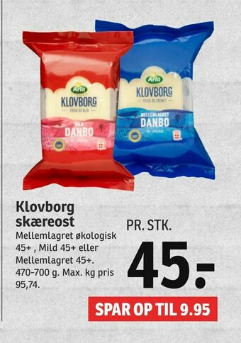 SPAR Klovborg skæreost tilbud