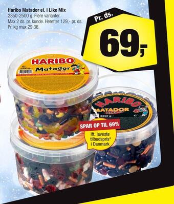 Calle Haribo matador el. i like mix tilbud