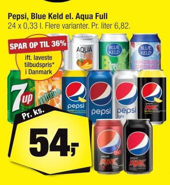 Calle Pepsi, blue keld el. aqua full tilbud