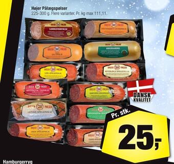 Calle Højer pålægspølser tilbud