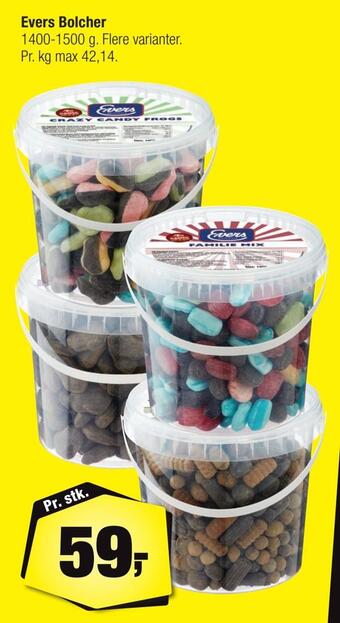 Calle Evers bolcher tilbud